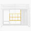 Wood Loft Bed with Wardrobe, shelves and  Cabinet-65687984-65687986