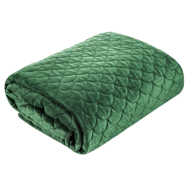 Ried Velvet Solid Colour Bedspread, W230 x L260cm, Mint