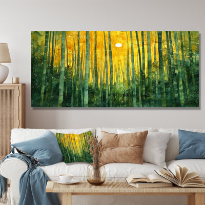 Forêt de bambou d'Arashiyama en Chine - reproduction d'art traditionnelle en métal, art mural en bambou