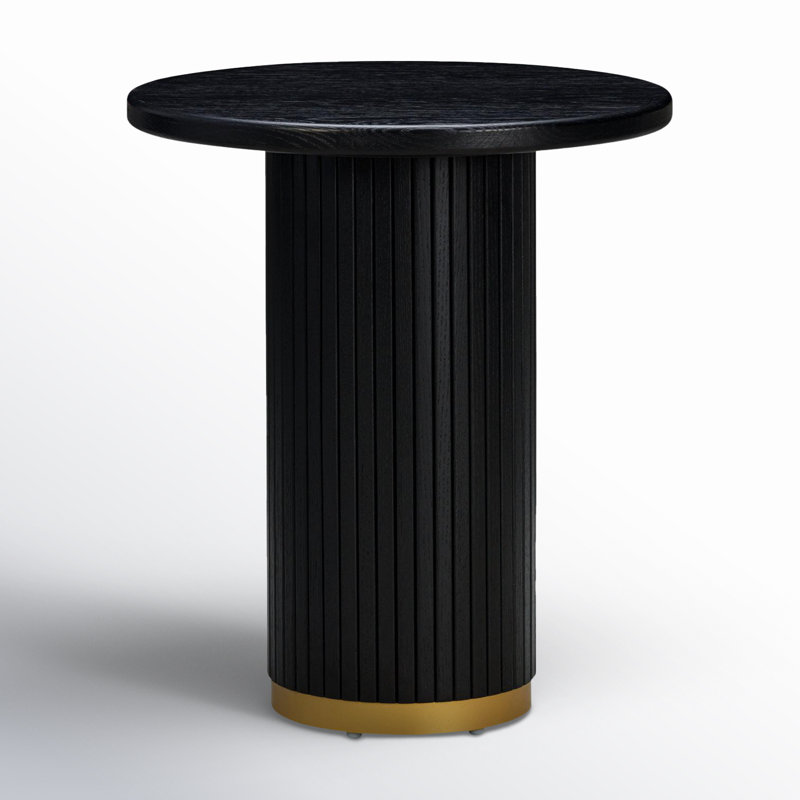 Diani Oak Wood Entry Table, Black