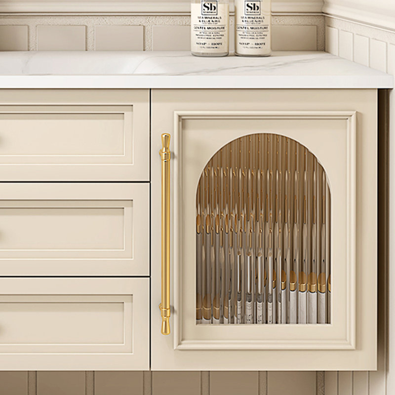 Armoire de salle de bain de style français crème