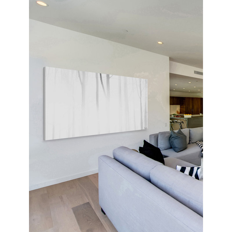 «Blinder White» par Parvez Taj - peinture sur toile tendue, H 6 po x l 12 po x P 1,5 po