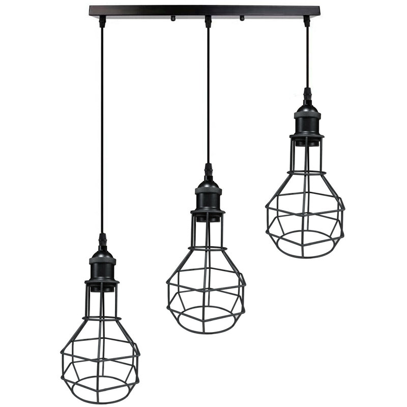 Bednar 3 - Light Black Kitchen Island Pendant