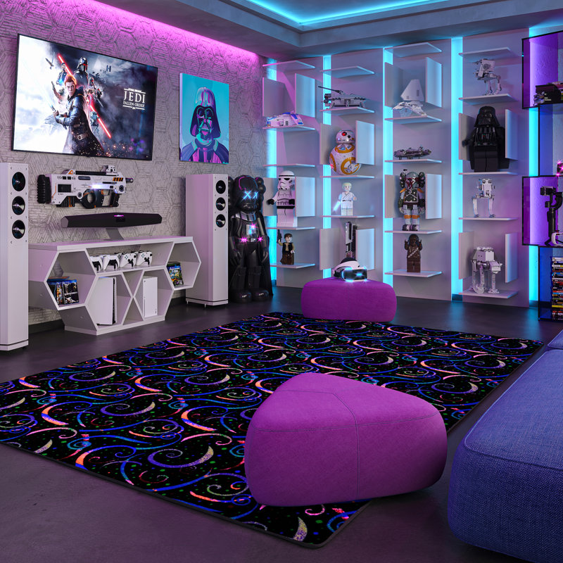 Tapis fluorescent Joy Carpets Dynamo, Carré 6 pi
