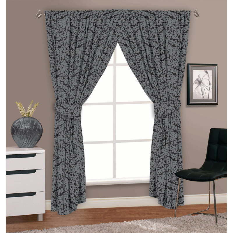 AUTUMNAL Bruyning Pencil Pleat Sheer Curtains, Grey, 167 W x 137 D cm