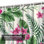 Rideau de douche imperméable à motif aquarelle et hibiscus à motif floral avec 12 crochets