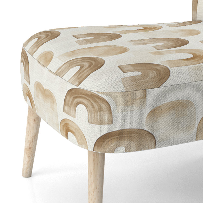 Chaise d'appoint moderne rembourrée Boho Calm Arches, Chaise d'appoint sans accoudoirs