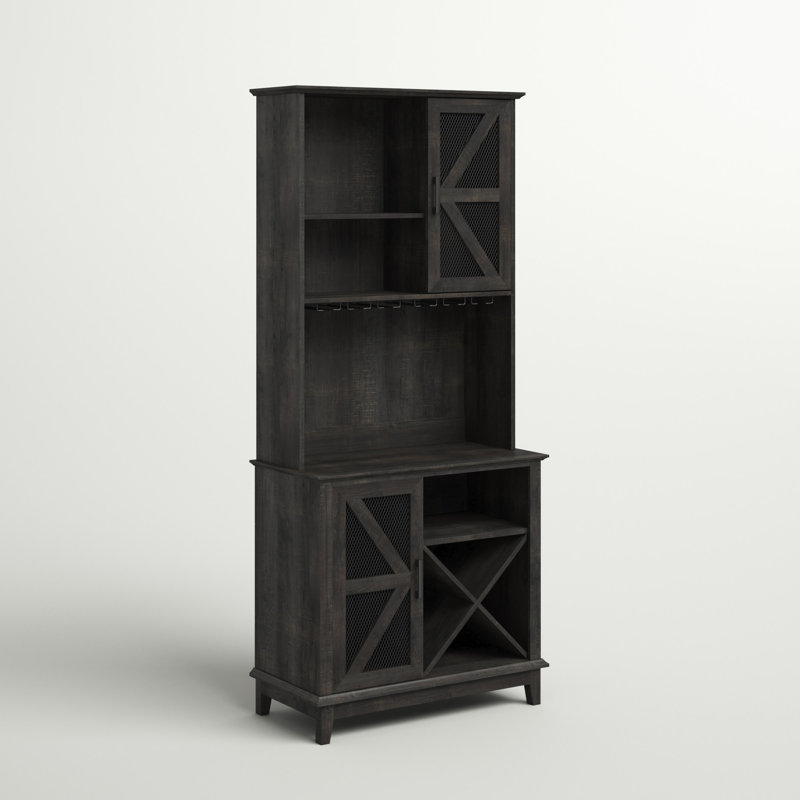 Bar avec rangement pour le vin Weymouth, Anthracite