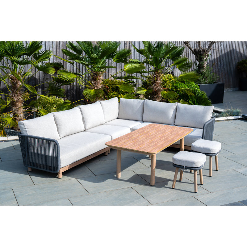 Buxton Rope Weave Corner Set with High Table
