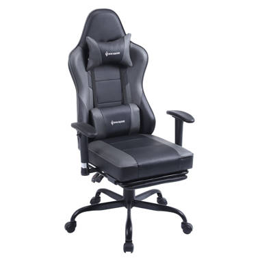 Blue Whale Massage Gaming Chair with Footrest and 350LBS Metal