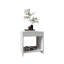 Table de chevet H 16,5 po, 1 tablette spacieuse, blanc-1463861768