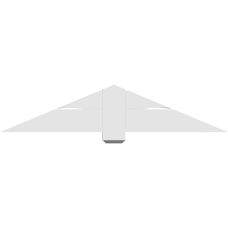 Support pour pignon en PVC Redmond, H 12,5 po x l 60 po (pas: 5/12), P 4 po x F 6 po