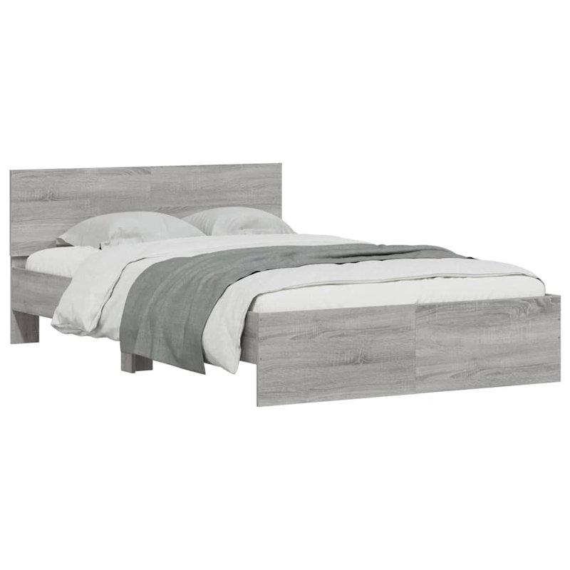 Siman Bed, Double (4'6), Grey Sonoma