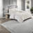Premium Cotton Full Queen Bedding Sets, Tufted Damask Farmhouse Home
