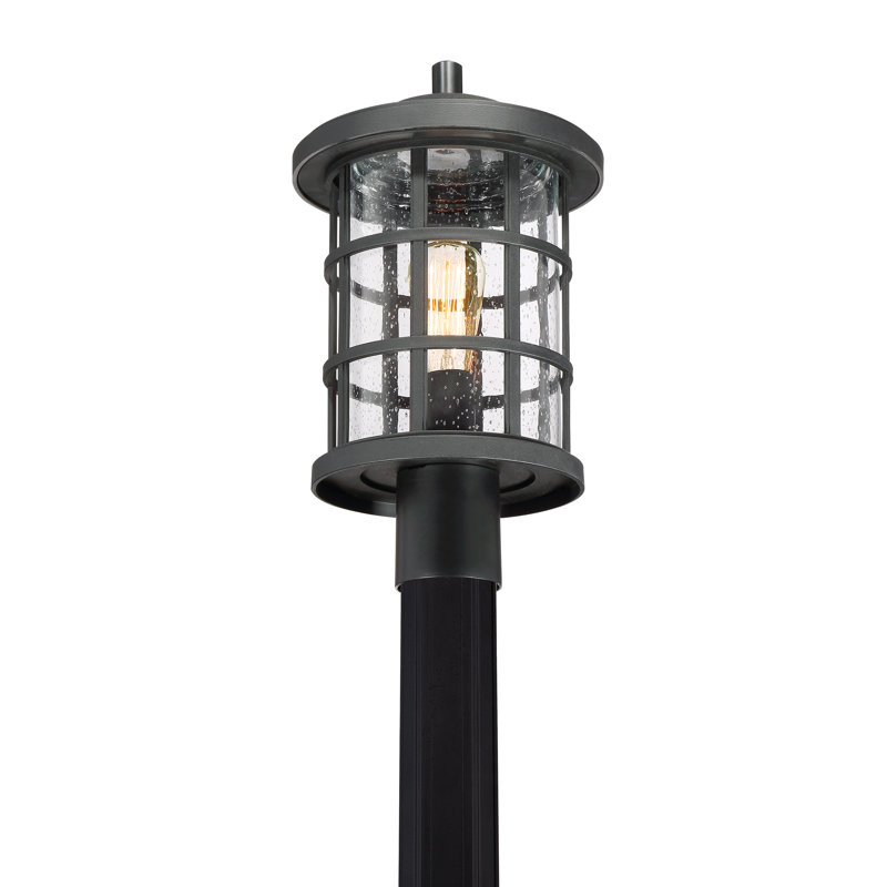 Tête de lanterne câblée à 1 lumière H 17,25 po Autry, Noir terre