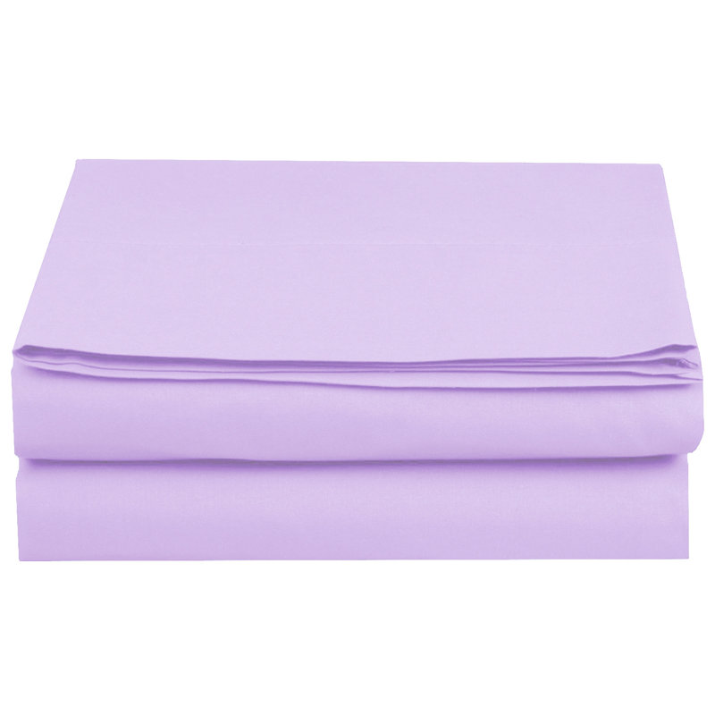 Drap-housse en microfibre 1500 fils, Lilas, Lit double