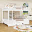 Lit superposé grand sur grand avec lit gigogne simple TG, échelle et garde-corps-851223636