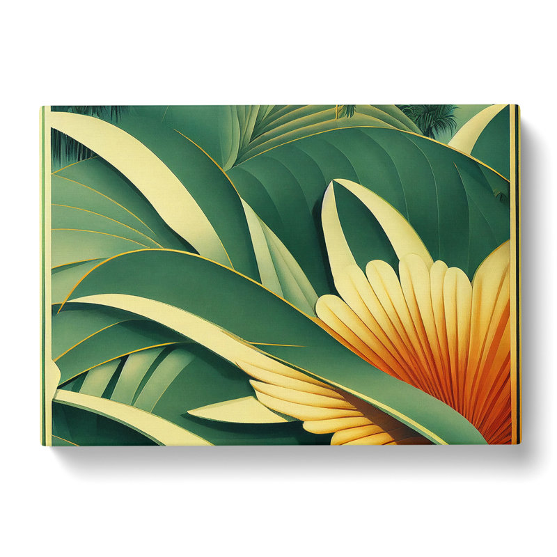 Ravishing Flowers Art Deco - Wrapped Canvas