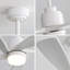 Ventilateur de plafond moderne de 52 pouces avec lumière à DEL à intensité variable et 5 pales en bois massif avec télécommande et moteur à courant continu réversible