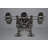 Amour Weightlifter Squat Position Chrome Statue - Size: 20"L x 7"W x 12"H.