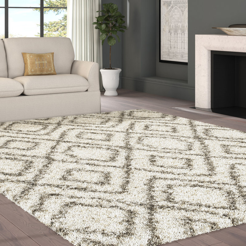 Adessa Shag Performance Geometric Rug, Rectangle 5'1" x 7'6"