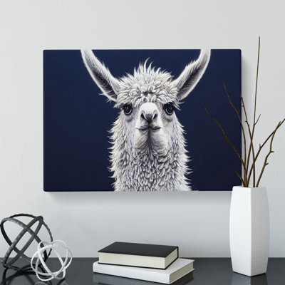 Llama Portrait - Wrapped Canvas