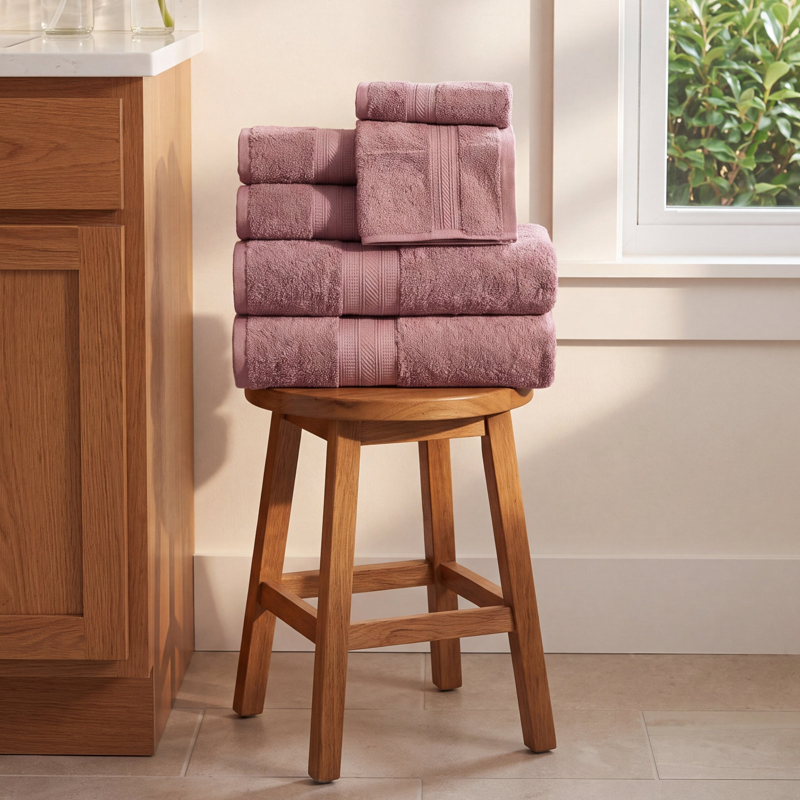 Steinarr 12-Piece Cotton Towel Set, Grape Shake