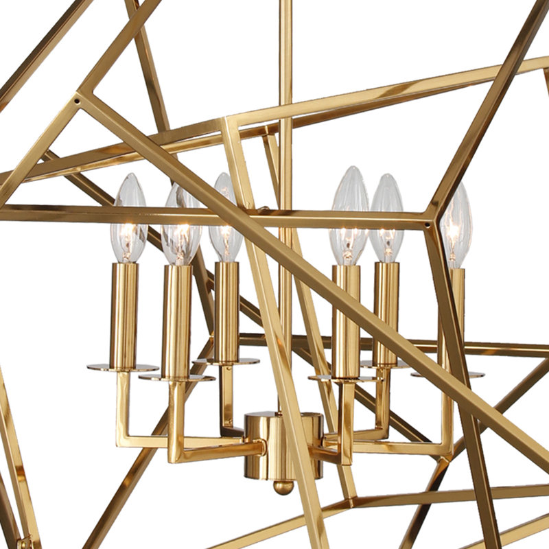 Lustre géométrique unique à 6 lumières Asante