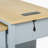47 Inch Kitchen Island With Extendable Dining Table, Rubber Wood Veneer Kitchen Table With Internal Storage Rack, Power Outlet, Kitchen Island With Storage 2 Drawers 2 Cabinet,Grey Blue-352576847