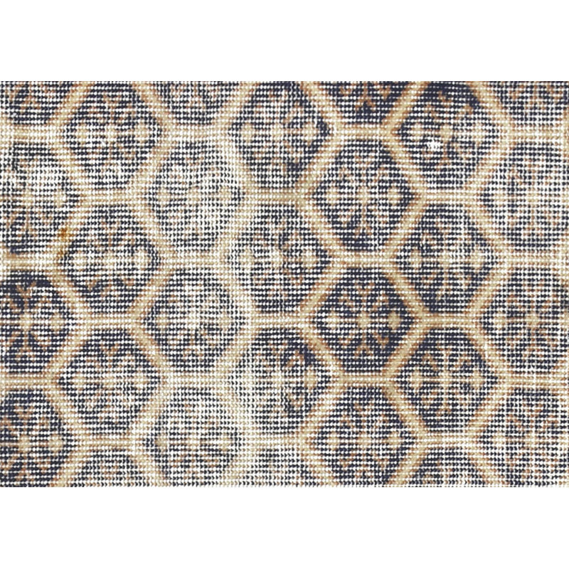 Tapis unique en laine noué à la main gris, beige et ivoire de 3 pi 5 po x 6 pi 7 po des années 1960