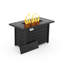 Table de foyer d'extérieur en fer au propane avec couvercle-852787115