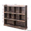 Bibliothèque de 10 étagères. Convient aux livres, aux cartables et aux photos encadrées. Panneaux de particules de 15 mm et 3 mm. Facile à nettoyer. Dimensions : 137 cm x 29,5 cm x 118 cm. Organisez vos collections de façon systématique. Pratique.