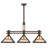 Mission 3 - Light Mahogany Bronze Pool Table Lights Pendant