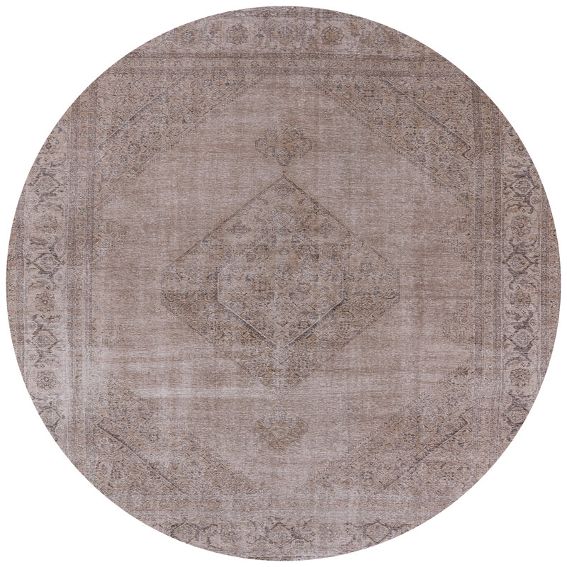 Tapis oriental gris Riffle, Rond 5 pi