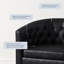 Fauteuil demi-tonneau en similicuir de 28,25 po Zeniyah-87868542
