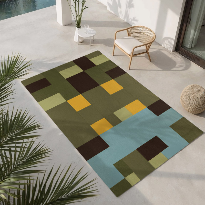 Tapis intérieur et extérieur Mosaic Terrain, Rectangle 1 pi 6 po x 2 pi 6 po