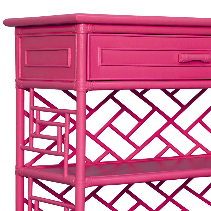 Chippendale End Table, Hot Pink