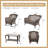 Metzinger Premium All-Weather Wicker 4 - Person Patio Conversation Set