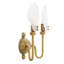 CDJ Wall Lamp Isabelle vintage brass finish - Handmade glass