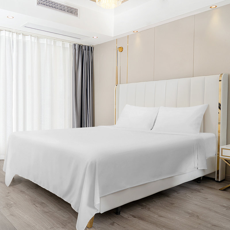 Ensemble de draps Deep pochettes Easy fit, Blanc, Ensemble de draps pour lit simple + drap-housse + 