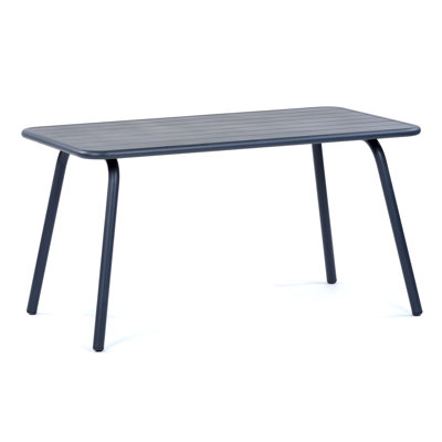 Iszic Rectangular Metal Outdoor Dining Table , 355.6cm cm W 203.2cm cm D