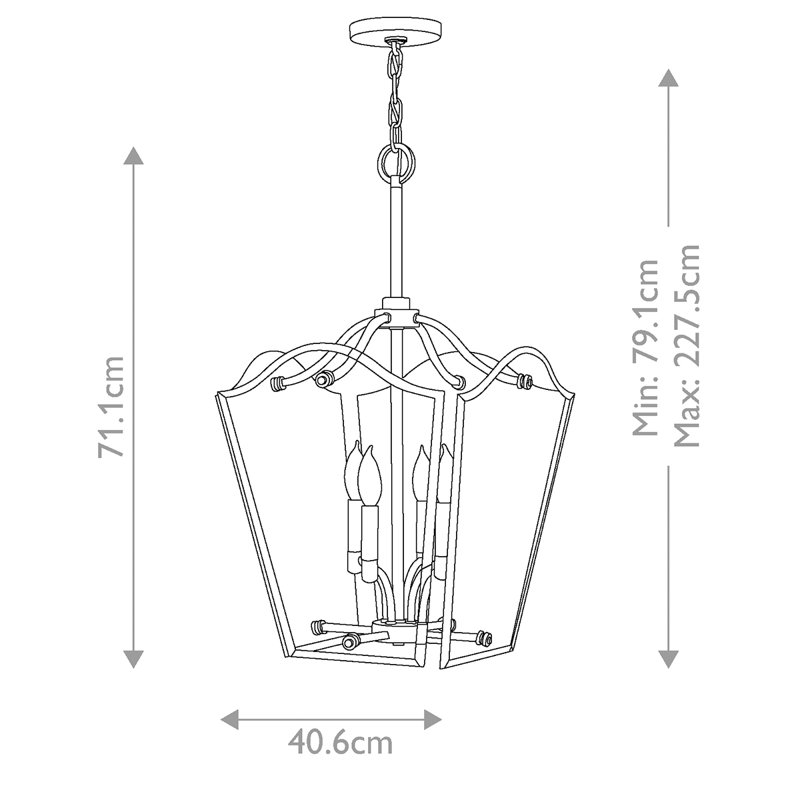 Remus 4 - Light Lantern Pendant, Medium