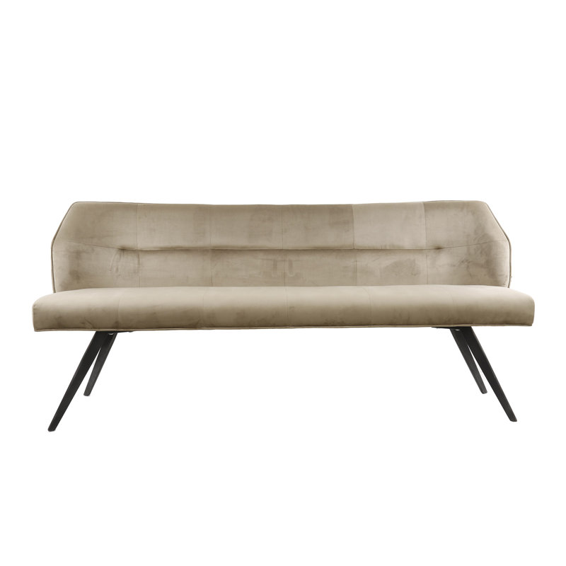 Ridgeland Velvet Upholstered Bench, Champagne
