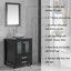 Meuble-lavabo simple 24 po avec plateau en bois , lavabo vasque, robinet en alliage de zinc-1525353231