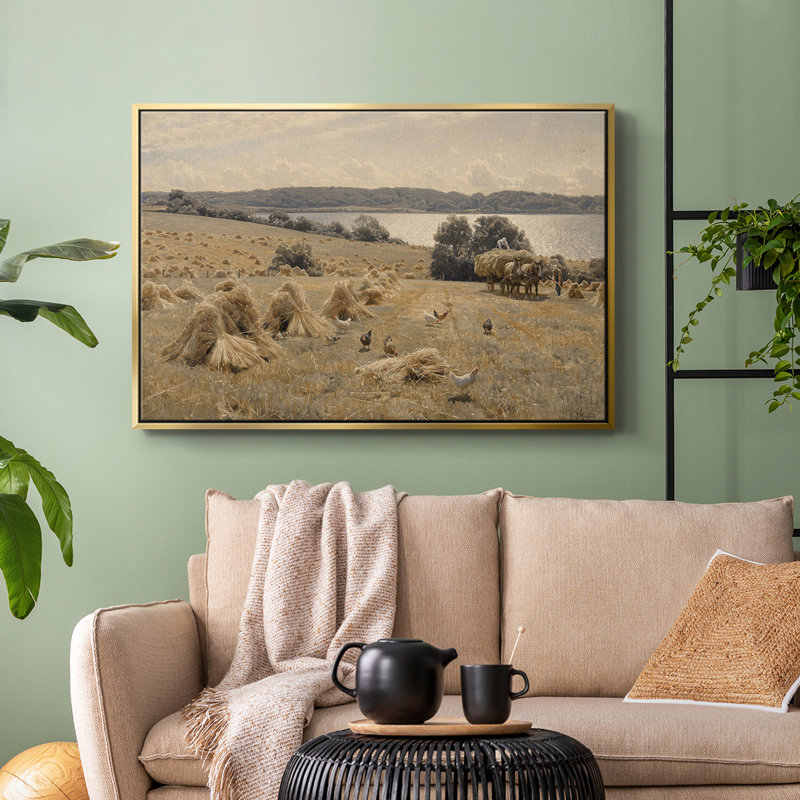 «Vintage Landscape -DC XXXV» sur toile, Cadre flottant doré, H 27 po x l 41 po x P 2 po