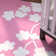 Tapis rose en laine tissé à la main Bellête