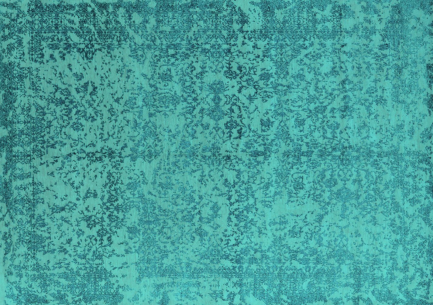 Bungalow Rose Mikhaila Oriental Machine Woven Chenille Area Rug in Teal ...