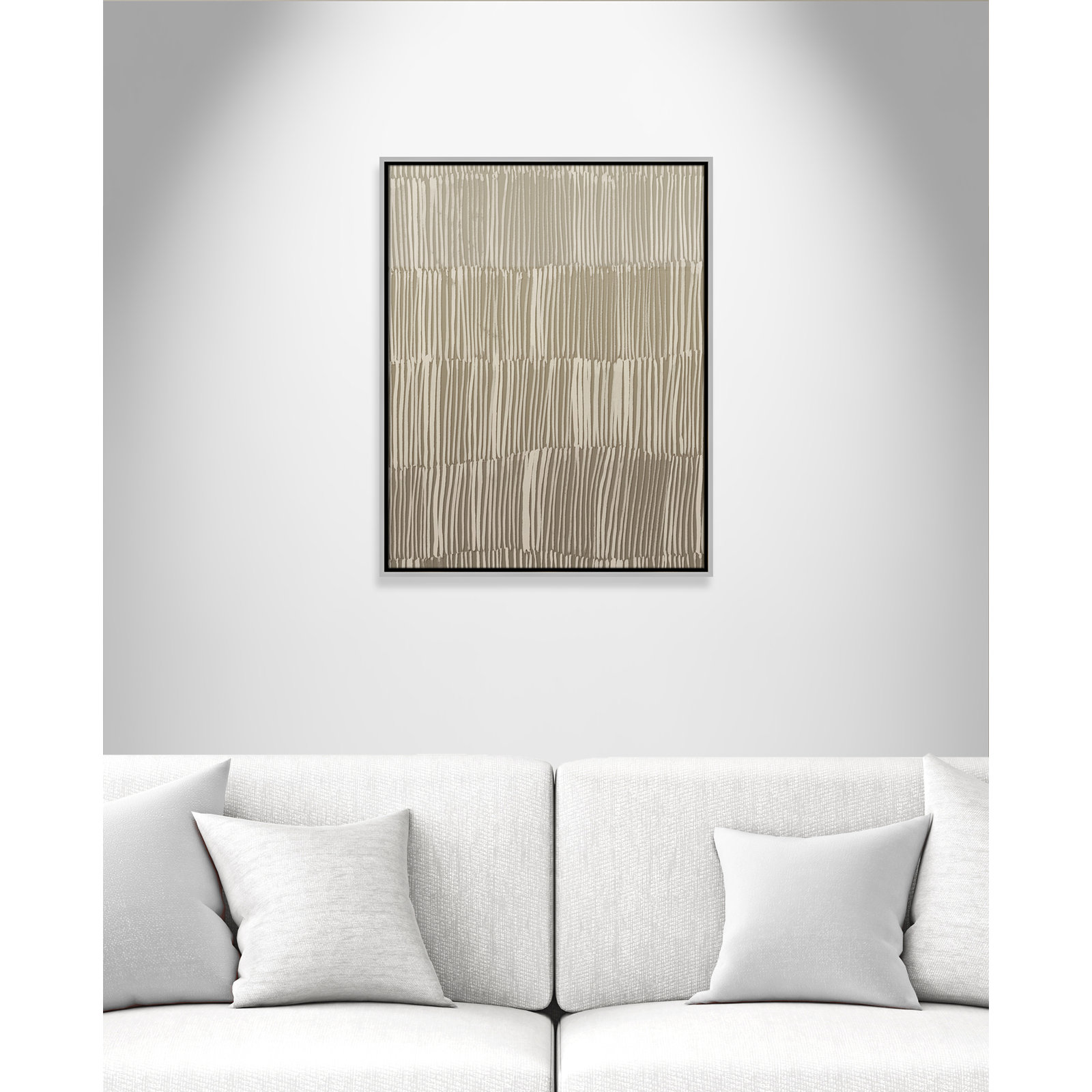 Linear Calm II Print by , 29.5" H x 23.5" W, Silver Floater
