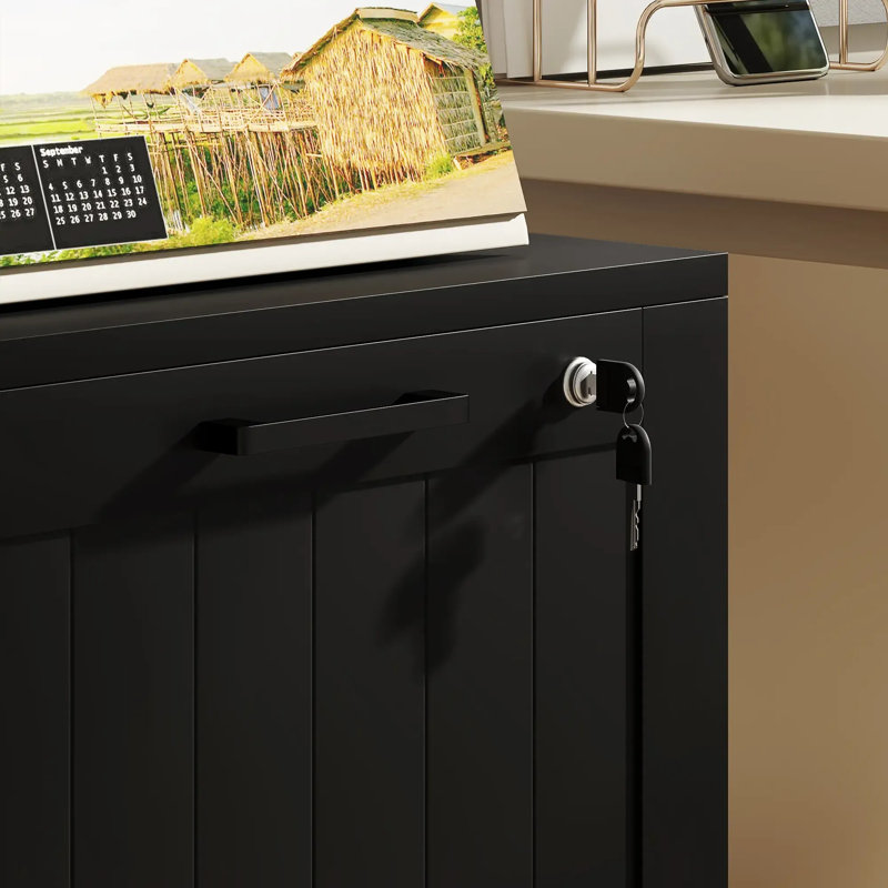 40cm Wide 2 -Drawer File Cabinet, Black