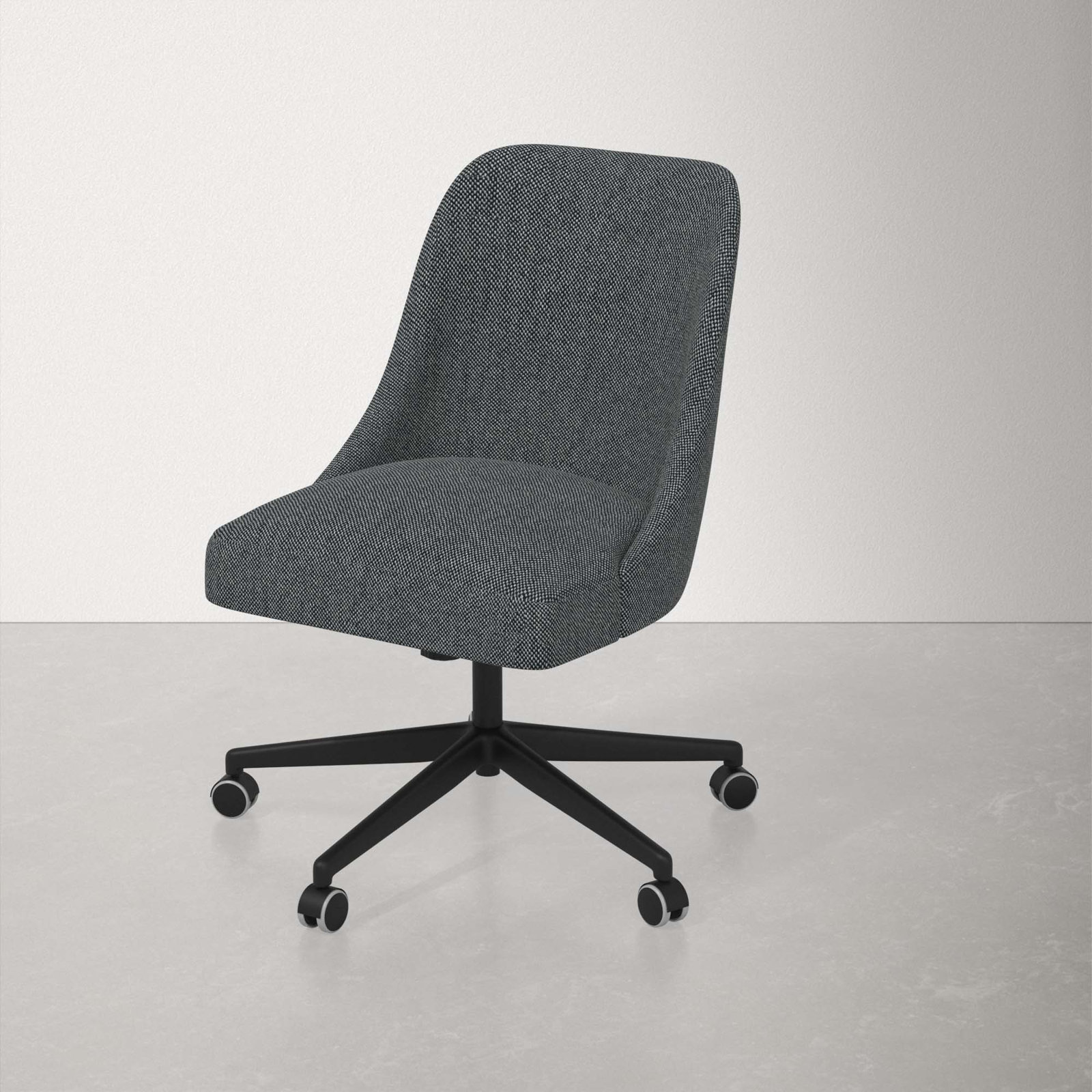 Acosta Office Chair, Milsap Navy Sustain Tweed